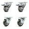 Service Caster 3.5 Inch Gray Polyurethane Wheel Swivel Top Plate Caster Total Lock Brake, 2PK SCC-TTL20S3514-PPUB-2-S-2 - alternate 1
